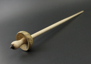 Mushroom support spindle in spalted tamarind and curly maple