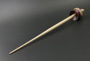 Cauldron spindle in purpleheart and curly maple