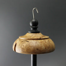 Load image into Gallery viewer, Drop spindle in maple burl and frogwood