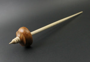 Tibetan style spindle in ironwood burl and curly maple