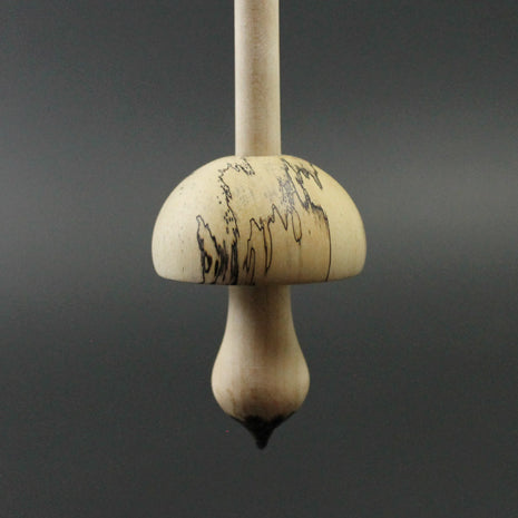 Mushroom support spindle in spalted tamarind and curly maple (<font color=