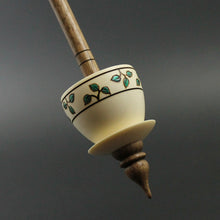 Load image into Gallery viewer, Teacup spindle in holly and walnut