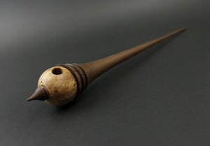 Birdhouse spindle in maple burl and walnut (<font color="red"<b>RESERVED</b></font> for Laura)