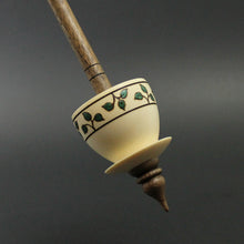 Load image into Gallery viewer, Teacup spindle in holly and walnut