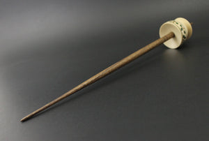 Teacup spindle in holly and walnut