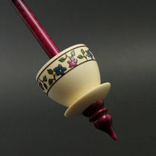 Load image into Gallery viewer, Teacup spindle in holly and hand dyed curly maple