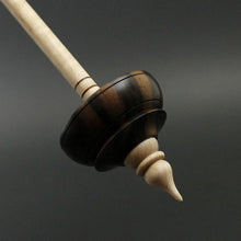 Load image into Gallery viewer, Tibetan style spindle in Indian ebony and curly maple
