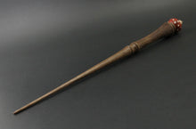 Load image into Gallery viewer, Wand spindle in walnut, redheart, and curly maple