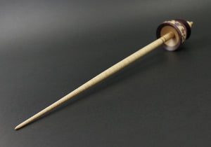 Teacup spindle in purpleheart and curly maple