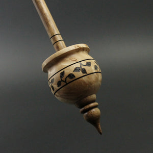 Cauldron spindle in maple burl and walnut