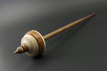 Load image into Gallery viewer, Tibetan style spindle in holly, amboyna burl, and walnut