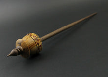 Load image into Gallery viewer, Teacup spindle in canarywood and walnut