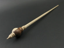 Load image into Gallery viewer, Owl bead spindle in walnut and curly maple