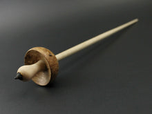 Load image into Gallery viewer, Mushroom support spindle in maple burl and curly maple