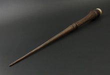 Load image into Gallery viewer, Oak King wand spindle in walnut and curly maple