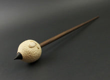 Load image into Gallery viewer, Sheep support spindle in holly and walnut (&lt;font color=&quot;red&quot;&lt;b&gt;RESERVED&lt;/b&gt;&lt;/font&gt; for Meera)