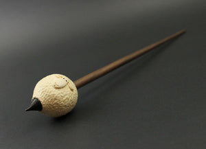 Sheep support spindle in holly and walnut (<font color="red"<b>RESERVED</b></font> for Meera)