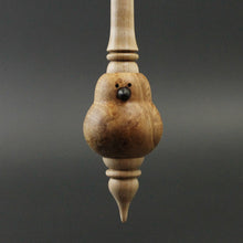Load image into Gallery viewer, Bird bead spindle in maple burl and walnut