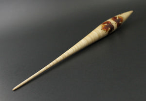 Phang spindle in hand dyed curly maple
