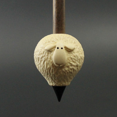 Sheep support spindle in holly and walnut (<font color=