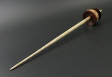 Load image into Gallery viewer, Teacup spindle in padauk and curly maple