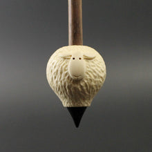 Load image into Gallery viewer, Sheep support spindle in holly and walnut (&lt;font color=&quot;red&quot;&lt;b&gt;RESERVED&lt;/b&gt;&lt;/font&gt; for Lulu)