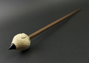 Sheep support spindle in holly and walnut (<font color="red"<b>RESERVED</b></font> for Lulu)