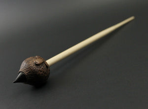 Sheep support spindle in walnut and curly maple (<font color="red"<b>RESERVED</b></font> for Beansi)