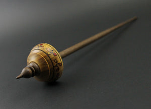 Tibetan style spindle in canarywood and walnut