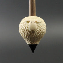 Load image into Gallery viewer, Sheep support spindle in holly and walnut (&lt;font color=&quot;red&quot;&lt;b&gt;RESERVED&lt;/b&gt;&lt;/font&gt; for dorgi2)