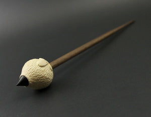 Sheep support spindle in holly and walnut (<font color="red"<b>RESERVED</b></font> for dorgi2)