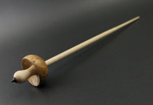 Load image into Gallery viewer, Mushroom support spindle in maple burl and curly maple