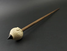 Load image into Gallery viewer, Sheep support spindle in holly and walnut (&lt;font color=&quot;red&quot;&lt;b&gt;RESERVED&lt;/b&gt;&lt;/font&gt; for Nancy)