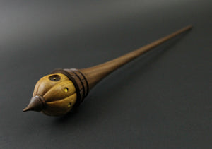 Wee folk spindle in osage orange and walnut (<font color="red"<b>RESERVED</b></font> for Cathy)