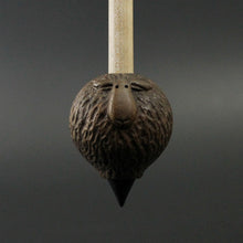 Load image into Gallery viewer, Sheep support spindle in walnut and curly maple (&lt;font color=&quot;red&quot;&lt;b&gt;RESERVED&lt;/b&gt;&lt;/font&gt; for Debbie)