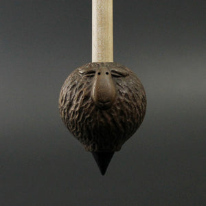 Sheep support spindle in walnut and curly maple (<font color="red"<b>RESERVED</b></font> for Debbie)