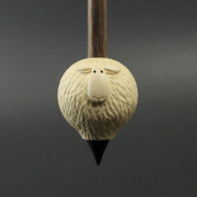 Load image into Gallery viewer, Sheep support spindle in holly and walnut