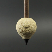 Load image into Gallery viewer, Sheep support spindle in holly and walnut (&lt;font color=&quot;red&quot;&lt;b&gt;RESERVED&lt;/b&gt;&lt;/font&gt; for Deb)