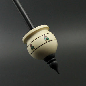 Cauldron spindle in holly and frogwood