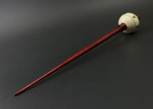 Load image into Gallery viewer, Bead spindle in holly and hand dyed curly maple