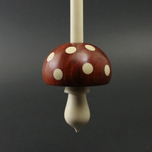 Load image into Gallery viewer, Mushroom support spindle in redheart and holly