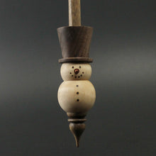 Load image into Gallery viewer, Snowman support spindle in curly maple and walnut