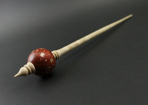Bead spindle in redheart and curly maple