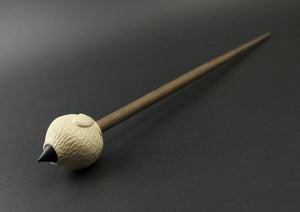 Sheep support spindle in holly and walnut (<font color="red"<b>RESERVED</b></font> for Alice)