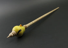 Load image into Gallery viewer, Bird bead spindle in hand dyed maple and curly maple