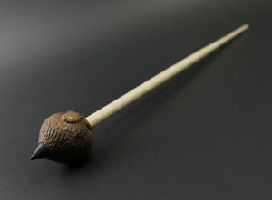 Sheep support spindle in walnut and curly maple (<font color="red"<b>RESERVED</b></font> for Cathy)
