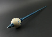 Load image into Gallery viewer, Bead spindle in holly and hand dyed curly maple