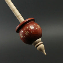 Load image into Gallery viewer, Cauldron spindle in redheart and curly maple