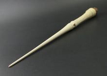 Load image into Gallery viewer, Holly King wand spindle in holly and walnut (&lt;font color=&quot;red&quot;&lt;b&gt;RESERVED&lt;/b&gt;&lt;/font&gt; for Ann)