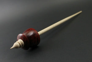 Teacup spindle in hand dyed birdseye maple and curly maple